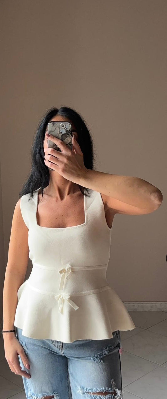 Canotta con Fiocchi da Donna- Femminile e Romantica