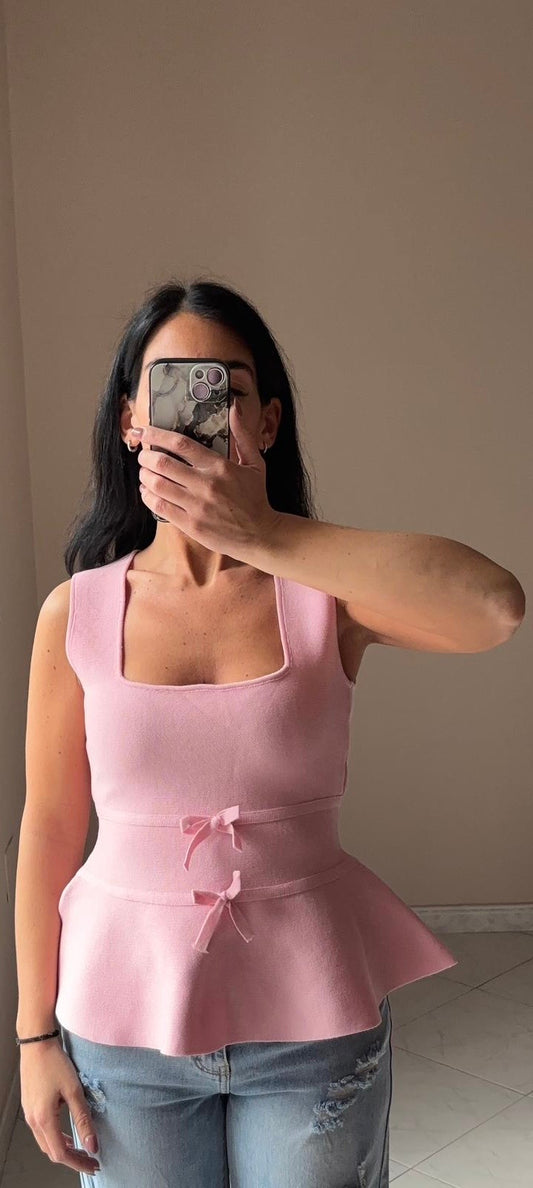 Canotta con Fiocchi da Donna- Femminile e Romantica