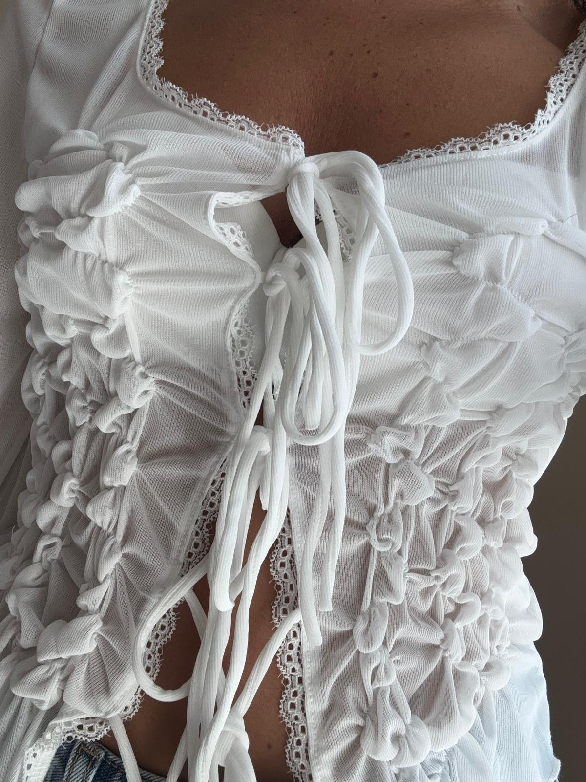 Maglietta Sheer da Donna- Effetto Trasparente e Trendy